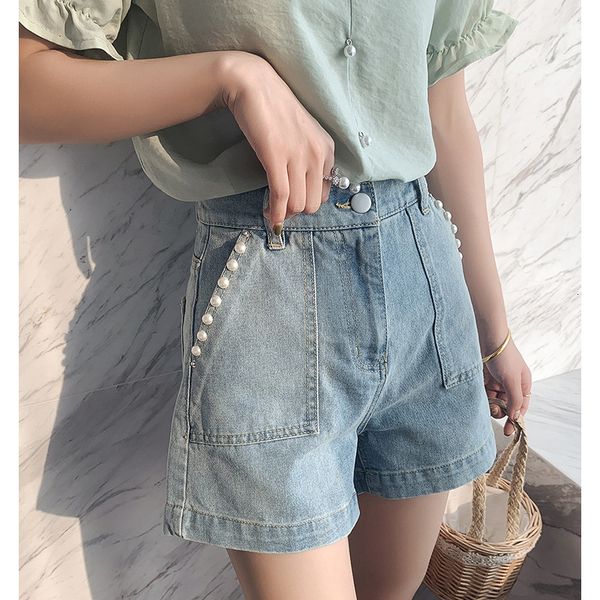 

2021 new women's wide leg jeans, high waist, loose, uniform color, korean style, series in summer ogcd, White;black
