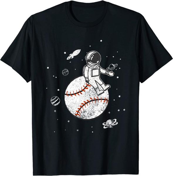 

men's t-shirts my game is out of this world baseball spaceman t-shirt, White;black