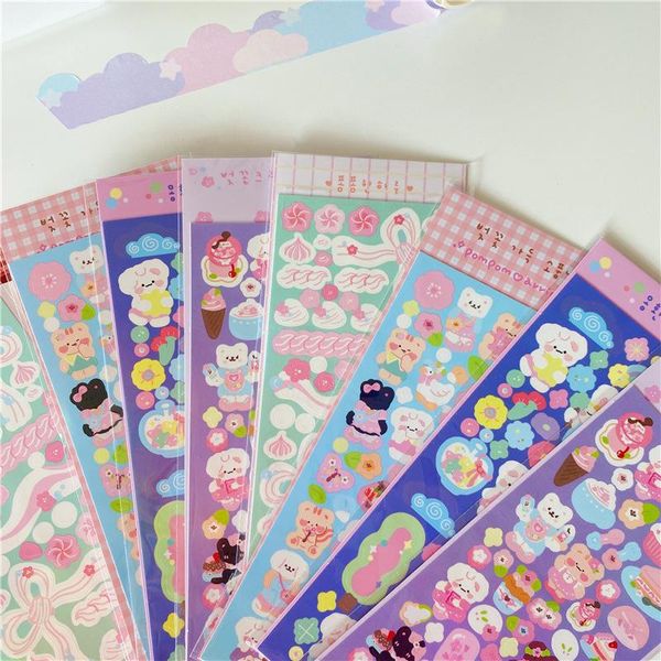 

gift wrap korean cartoon lovely dog idol card stickers diy scrapbooking junk journal diary po mobile phone sticker