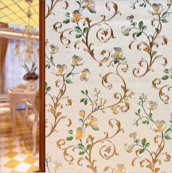 

window stickers luckyyj static cling stained glass film privacy self-adhesive sticker decor tint colored sun blocking