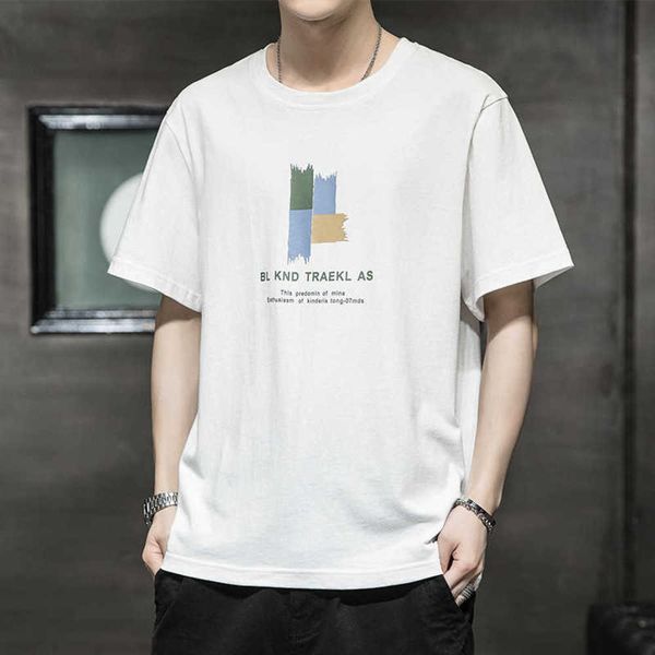 

t-shirt men's short t-shirt summer korean trend student clothes half sleeve youth t-shirt, White;black