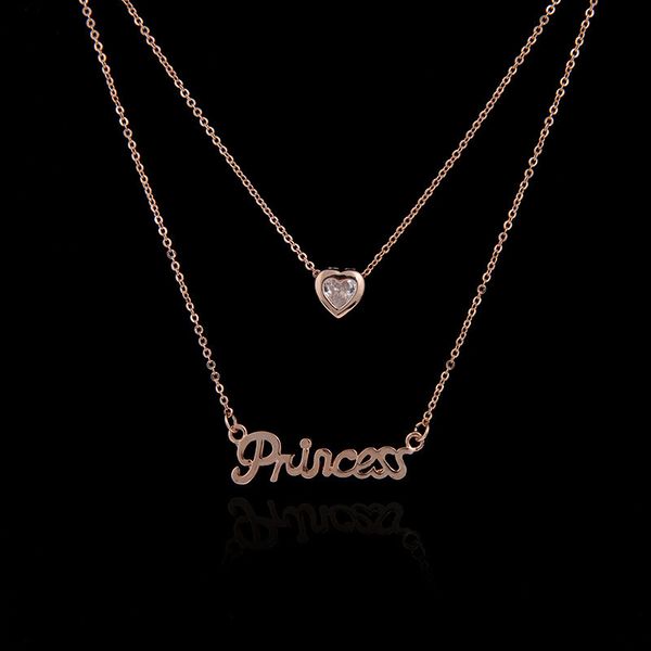 

love double layer 18k rose gold bone chain gold taro li xiaolu necklace, Silver
