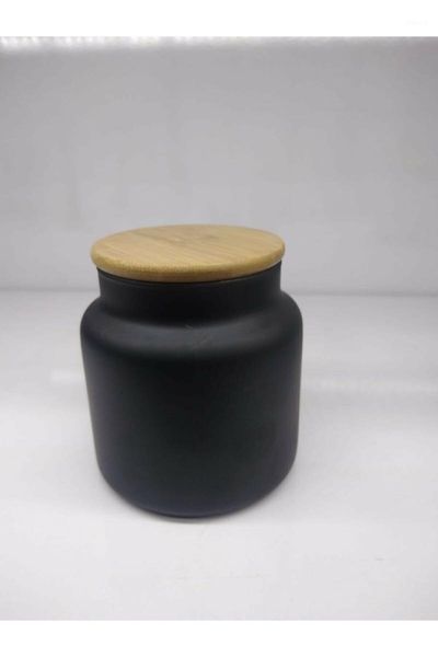 

storage bottles & jars kitchen, black glass jar, 400cc kitchen organizer