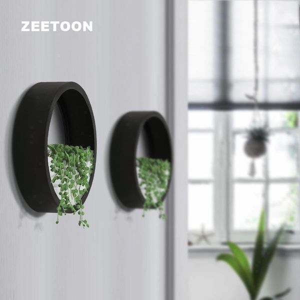 

vases creative wall vase hanging iron art circular plant pot artificial flower basket holder for home decoration ornament crafts