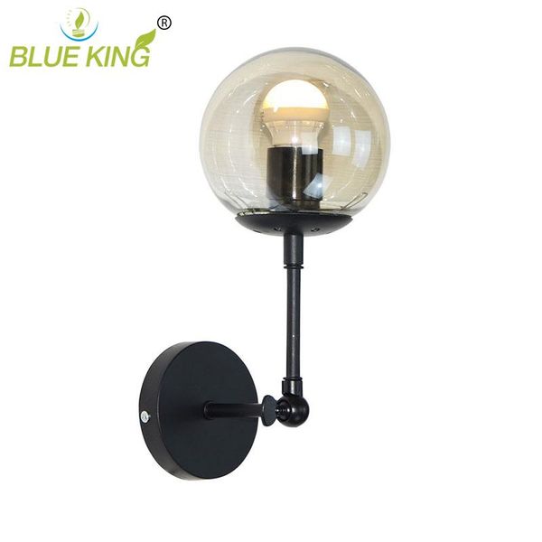 

wall lamp vintage norh europe modern amber glass loft industrial dna modo sconce for dinning room,bar