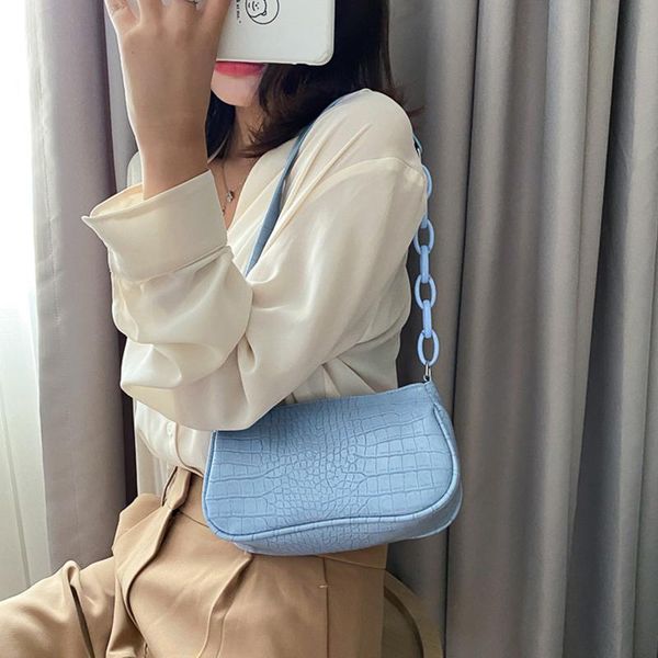 

evening bags casual soft pu women's leather sling handbag purse women elegant chain shoulder crossbody bag simple female daily