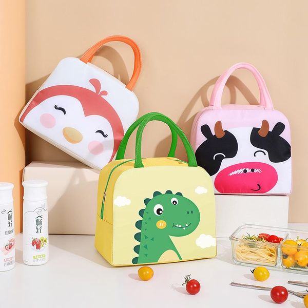 Aufbewahrungstaschen, Lunchtasche, Kühltasche, tragbare isolierte Box, lustige Cartoon-Kinder, Bento, Frühstück, Essen, Picknick, Reisen