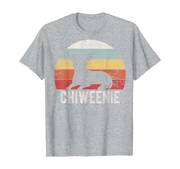 

cute retro chiweenie silhouette gift t-shirt for chiweenies, White;black