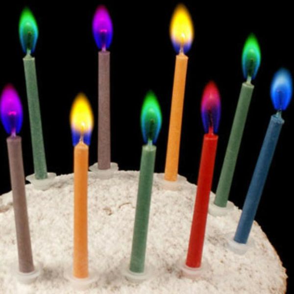 

creative happy birthday candle 12pcs party festival colorful flames smooth flickering candle light operated for birthday party