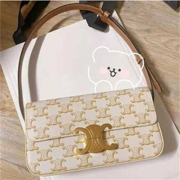 

leather women's 2021 new handbag versatile arc de triomphe armpit bean curd lock small square one shoulder stickkpb1