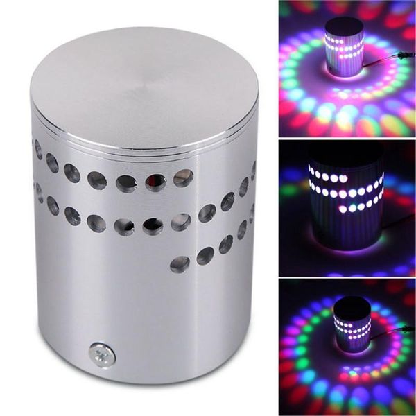 

colorful rgb spiral hole wall lamp surface install led light bars party festive amusement tools luminaire lighting decoration