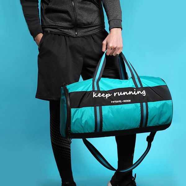 

men women casual big gym bag independent shoe position travel handbag wearable nylon multifunctional duffle shoulder bag xa556f