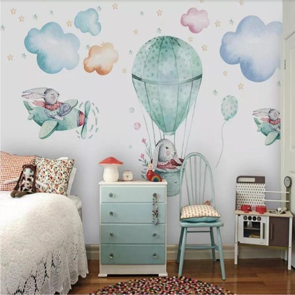 

wallpapers milofi custom 3d wallpaper mural nordic hand-painted airplane living room bedroom background wall decoration painting wal