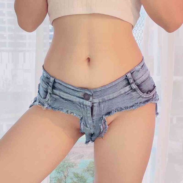

womens low waist thong elastic denim jeans shorts hole polo dancel shorts bar nightclub, White;black