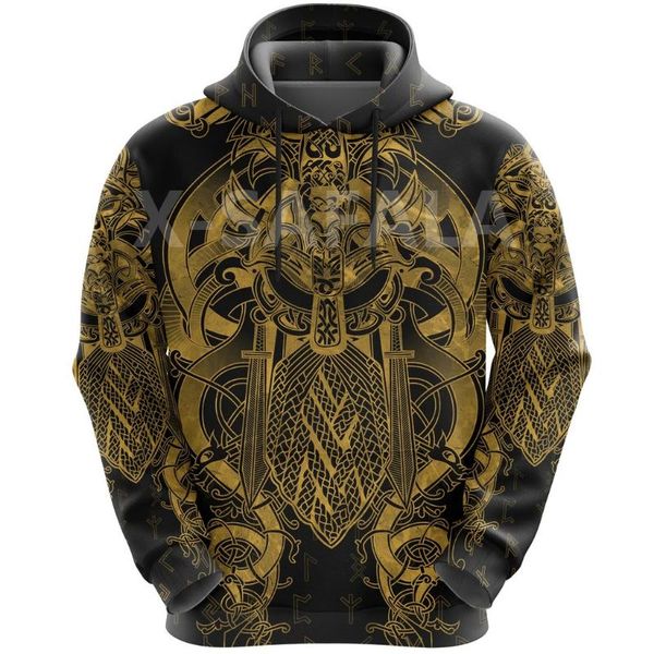 

men's hoodies & sweatshirts x-safala viking tattoo odin 3d all printed hoodie man women harajuku outwear zipper pullover sweatshirt cas, Black