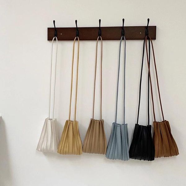 

cross body 2021 fashion women's bag female pleated crossbody phone pu leather japan style mini ladies shoulder whole sale