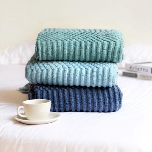 

inya all seas throw blankets for couch sofa bed decorative knitted blanket with tassels, soft lightweight cozy textured blankets