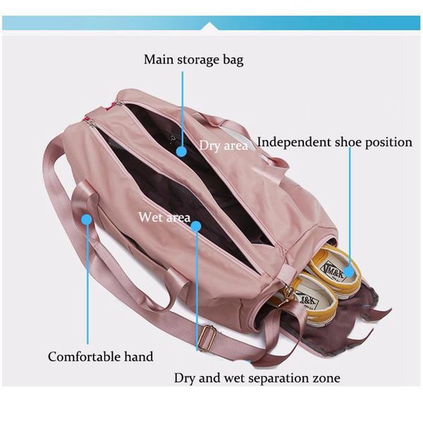 

outdoor waterproof nylon sports gym bags men women training fitness travel handbag yoga mat sport bag with shoes com jllsdu
