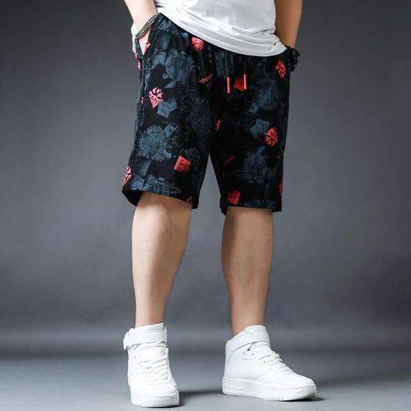 

men's shorts plus size mens cargo pants casual summer preppy style hip hop outdoor cotton spodenki do biegania short bd50cs, White;black