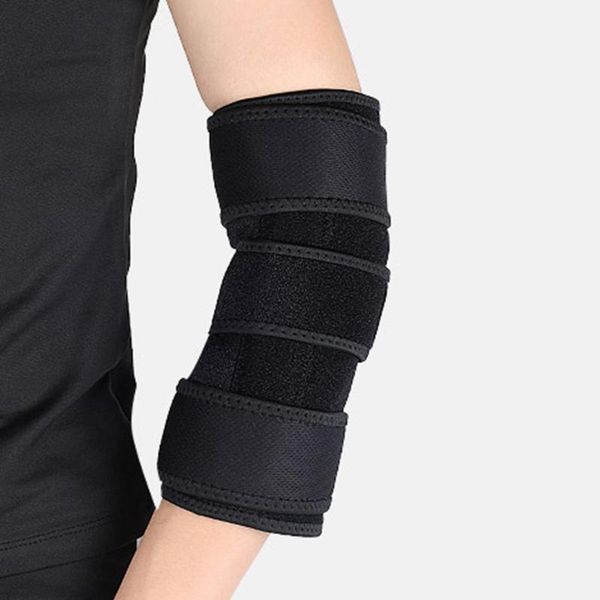 

elbow & knee pads adjustable support gym sports arm sleeve arthritis brace, Black;gray