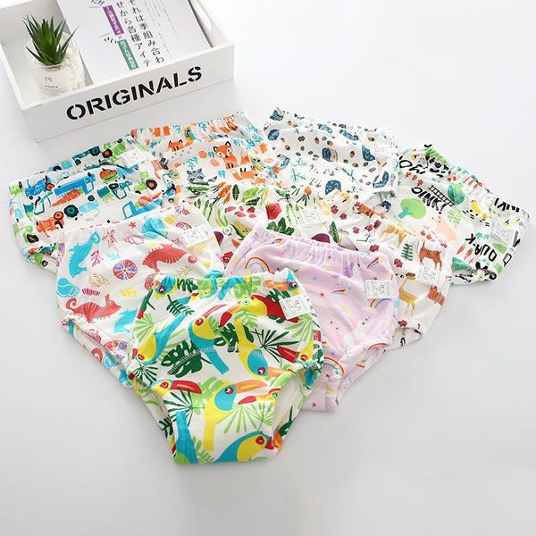 

cloth diapers 6 layers cotton muslin gauze tpu waterproof reusable nappy potty training pants for boys girls learning toddler underwear