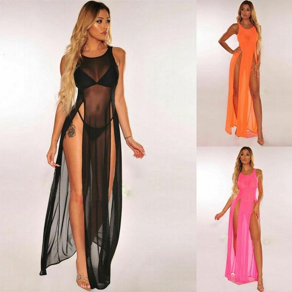 

women lingerie lace babydoll round neck sleepwear long sleepdress, Black;red