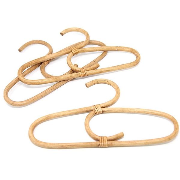 

3pcs wooden baby hangers - bamboo clothes hangers - natural, eco-friendly -natural rattan clothes hanger