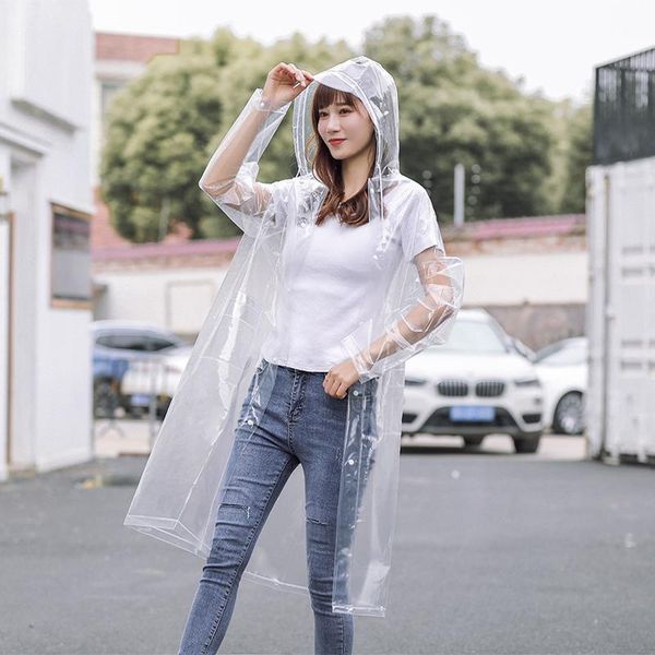 

raincoats mehonestly 2021 waterproof fashion women men tranparent clear jacket trench long reusable raincoat hooded outdoor