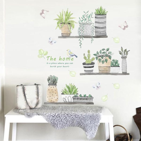 

wall stickers sticker butterfly waterproof garden plant decor decorative pvc flower home bonsai kids bedroom diy