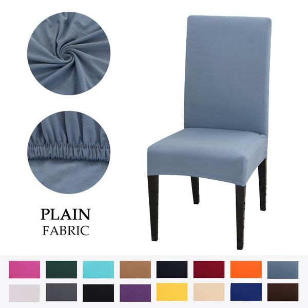 

solid color chair cover spandex stretch elastic chair covers fabric seat cover universal for dining room l wedding banquet