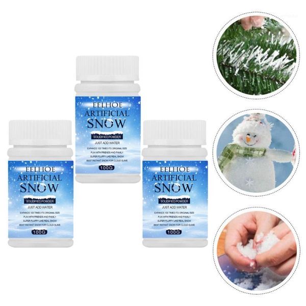 

christmas decorations 3 bottles snow powder artificial party prop