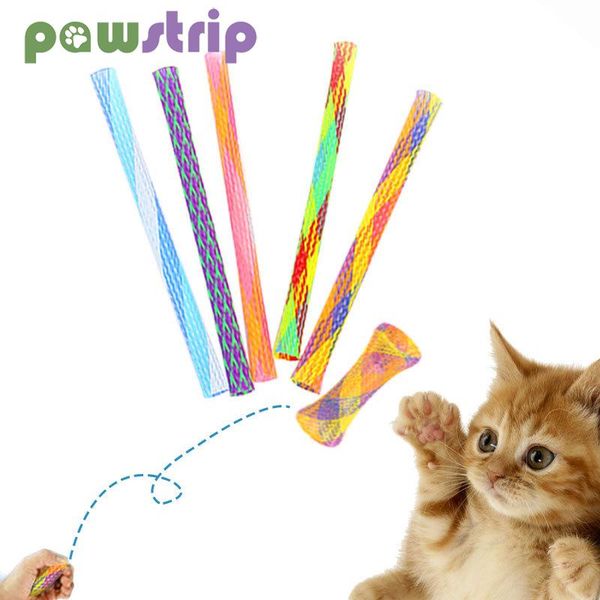 

cat toys 5/10pcs funny stick 13cm nylon cats interactive training kitten pets playing biting pet supplies