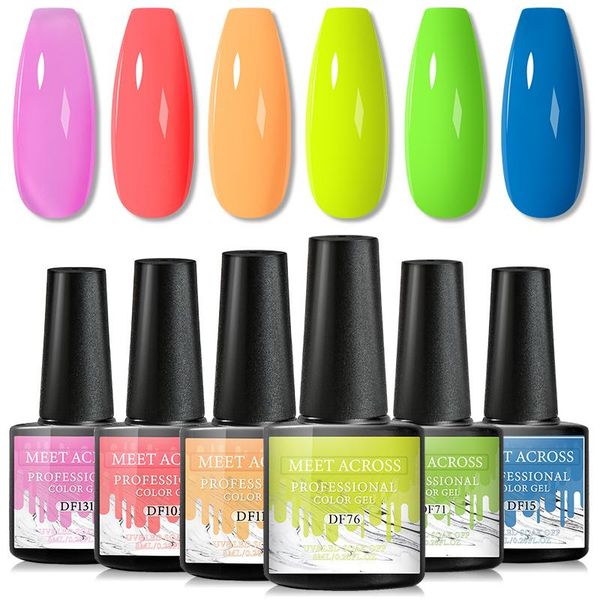 

nail art kits meet across uv gel polish red purple serise hybrid semi permanent soak off led design varnish