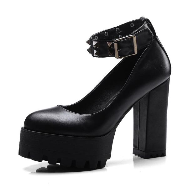 

dress shoes 2021 patent leather casual high-heeled ruslana korshunova thick heels platform pumps black white size 42