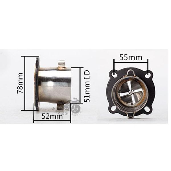 

motorcycle exhaust system adapter ceducer connector pipe 4 screw joint middle link