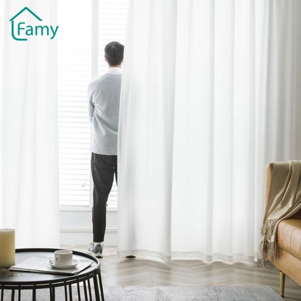 

curtain & drapes solid white curtains for living room bedroom voile window treatments tulle finished drape home decoration