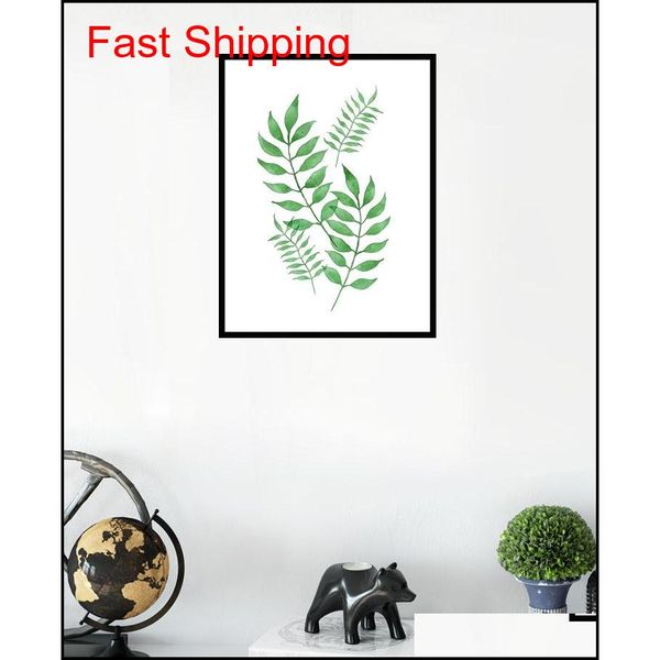 

modern watercolor tropical leaf posters canvas floral green plant art prints living room kitchen wall ps painti qylldd ppshop01