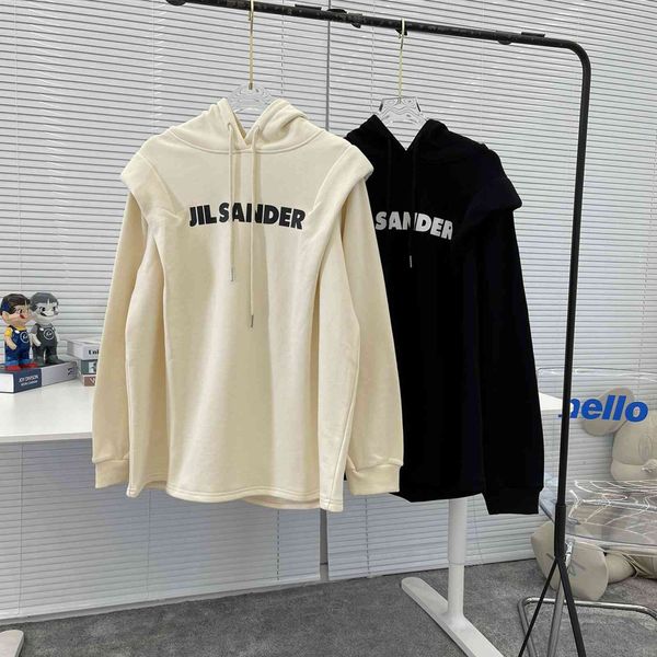

luxury brand hoodie jil2021 autumn new shoulder pad letter simple ins women, Black