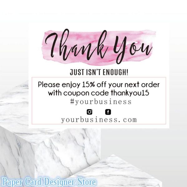 

customized business thank you template modernthank you order insert packaging cards media social cards online business thank