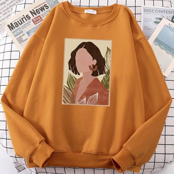 

men's hoodies & sweatshirts fashion art women's portrait print sweatshirt menhip hop fleece hooded autumn big size harajuku fur-li, Black