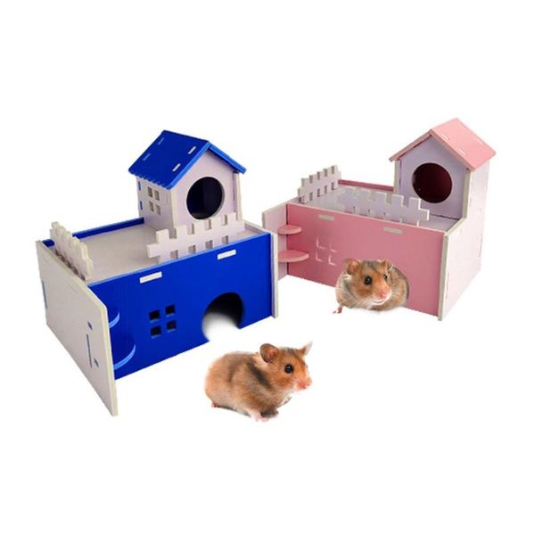 

small animal supplies cute mini pet hamster house nest hedgehog sleeping log cabin