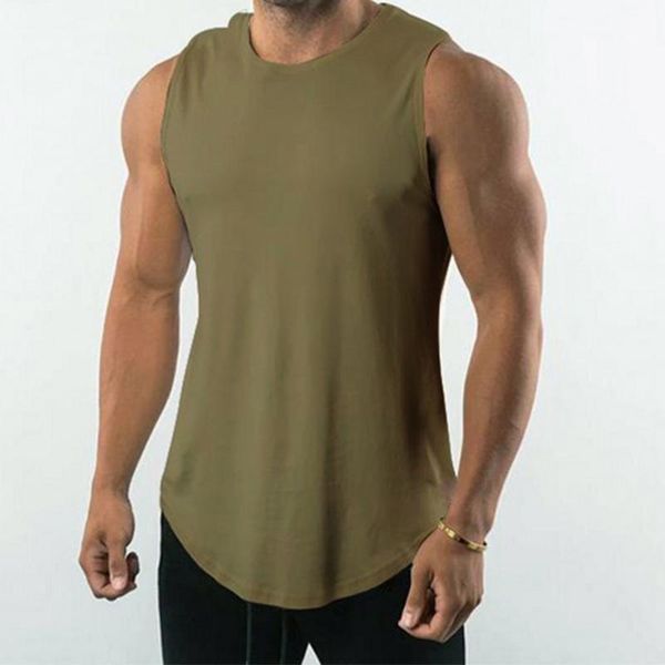 

men' tank summer style breathable vest shirt solid color round neck casual slim sleeveless pullover daily fitness sports, White;black