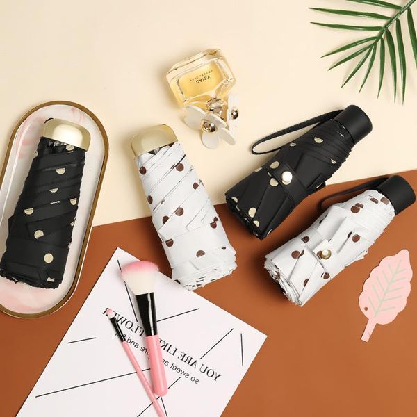 

umbrellas foldable umbrella girl mini pocket cute parasol small 5 folding sunny rain anti-uv paraguas travel parapluie