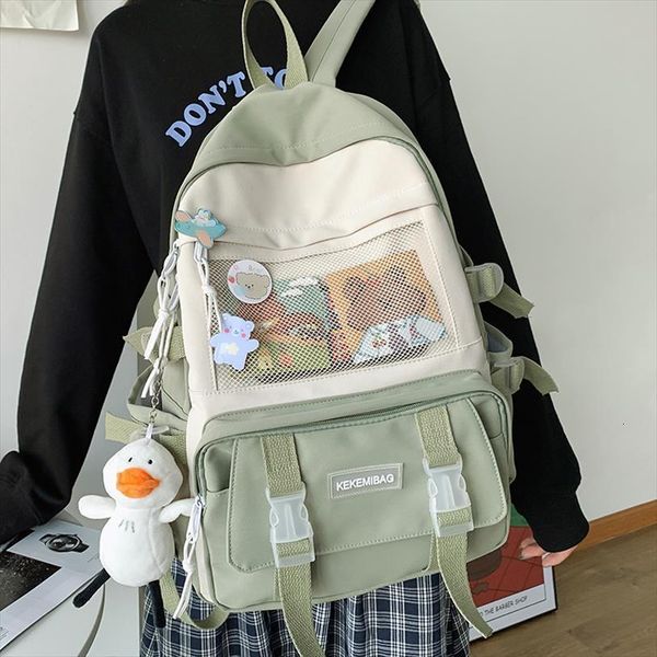 

fashion lady canvas travel backpack cute bookbag student black schoolbag for girls female kawaii mochila women bag