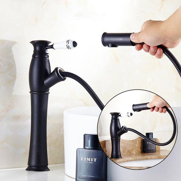 

bathroom sink faucets luxury black pull down kitchen faucet wholesale arrival solid brass swivel out spray gooseneck mixer tap