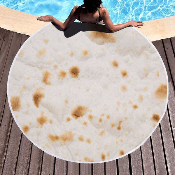 

corn beach towel round maize blanket 150cm home bath towels polyester yoga mat blankets summer tacos scarf beach accessories gga1849