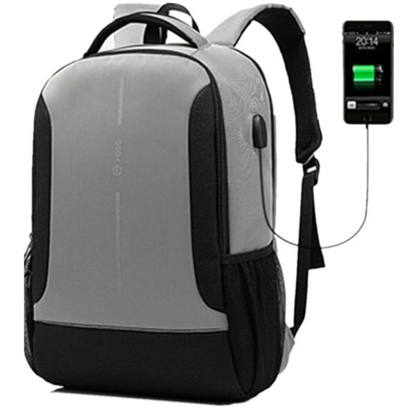 

backpack poso casual student outdoor waterproof travel fashion business 15.6 inch usb laptop