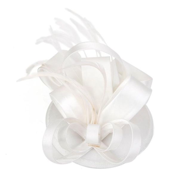 

hat feather fascinator hair clip weddings ladies day race royal ascot