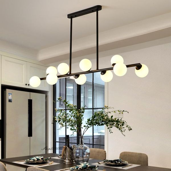 

chandeliers nordic led lighting modern glass ball ceiling chandelier for dining room living decoration loft hanging lamp