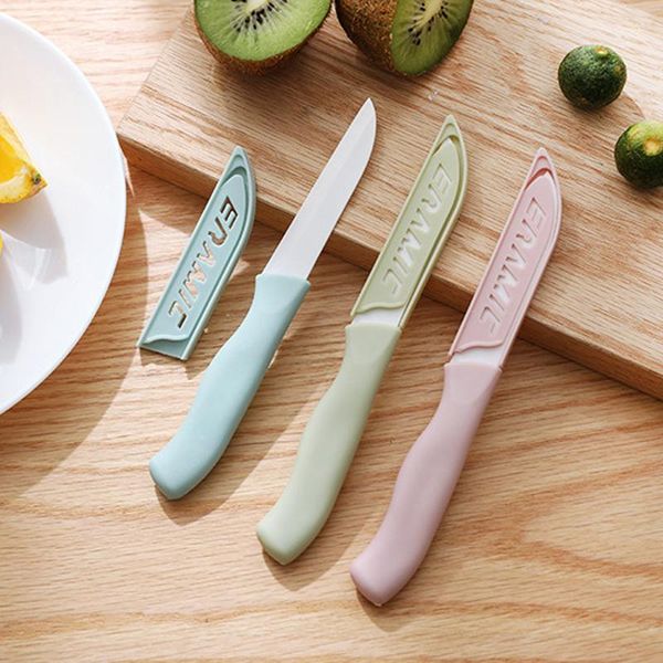 Mini coltello in ceramica di alta qualità manico in plastica coltello da cucina coltello da cucina affilato per frutta posate per la casa accessori per utensili da cucina XVT0379